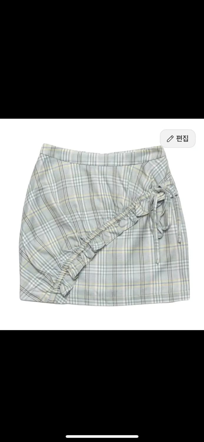 마가린핑거스 셔링 체크스커트 민트 상품이미지1