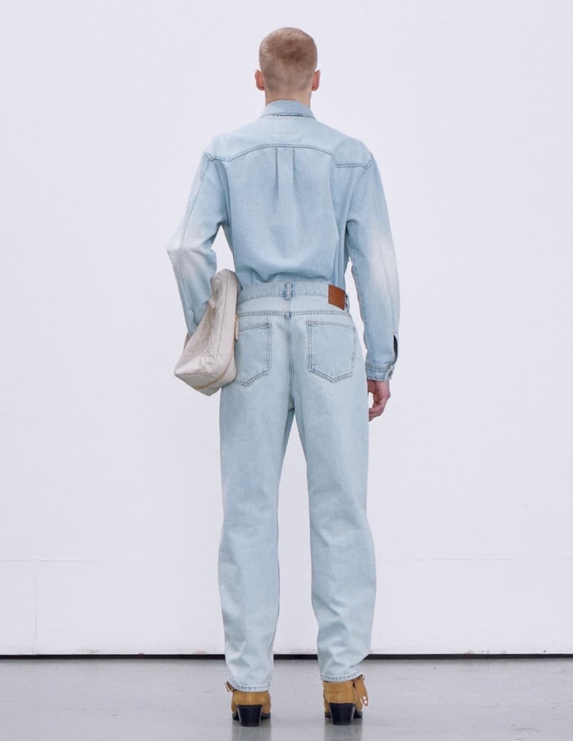 렉토 빈티지 워싱 레귤러핏 데님진 라이트 블루 상품이미지4