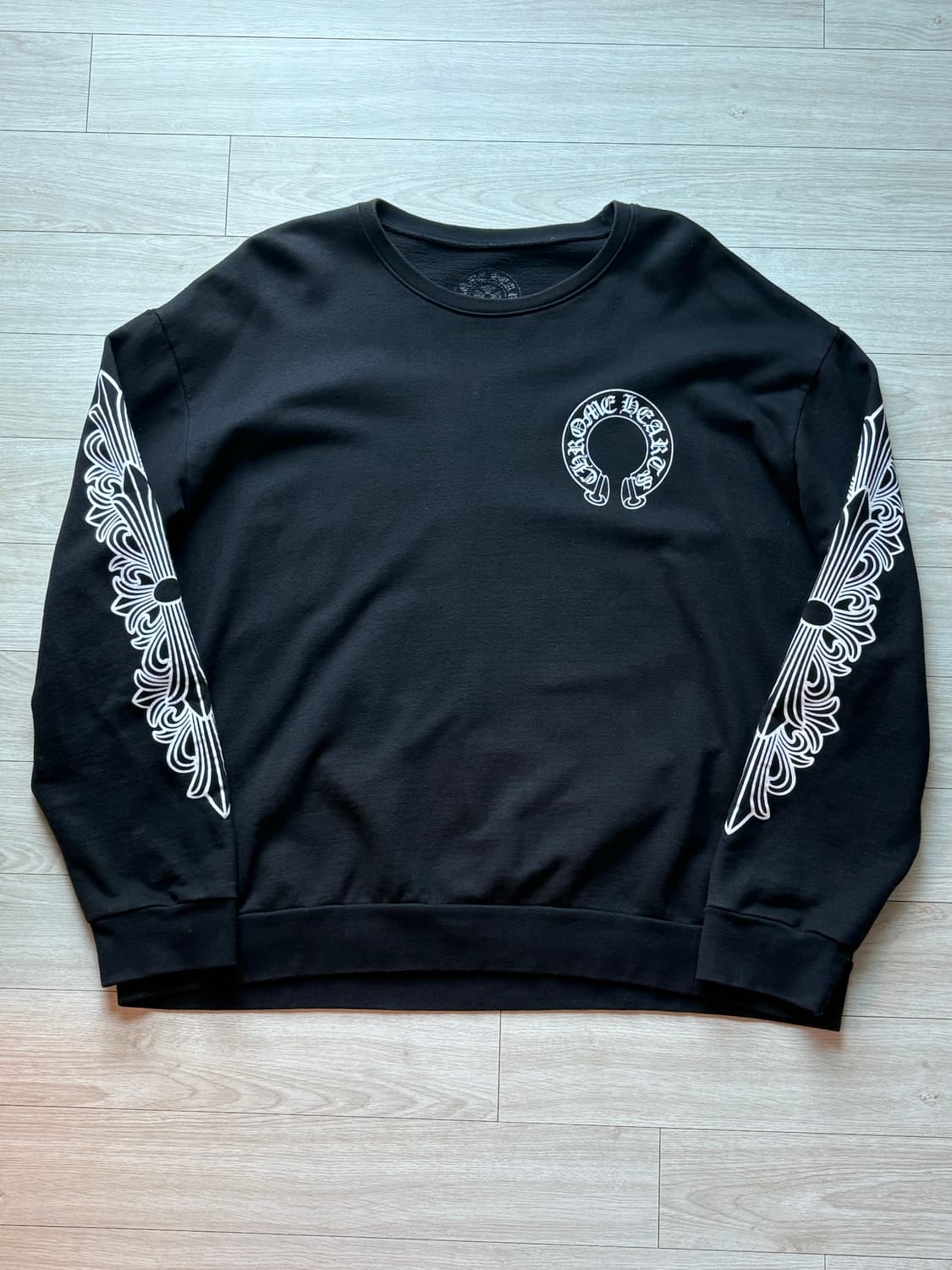 [XL] 크롬하츠 맨투맨 (홀스슈 로고 스웨트셔츠 블랙) 상품이미지1