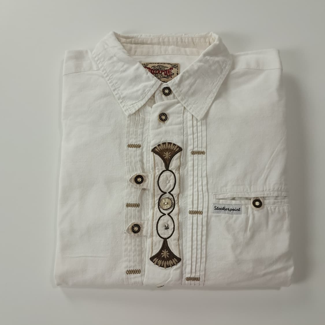 CK987 2XL 스토커포인트 90s 독일판 바바리안 롤업버튼 셔츠 남 상품이미지8