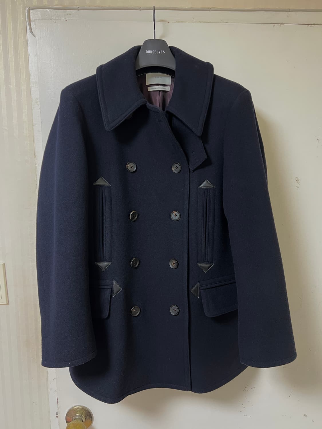 아워셀브스 25fw 피코트 다크네이비 1사이즈 상품이미지4