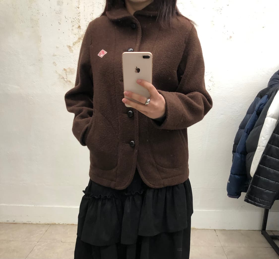 단톤 라운드 칼라 울 코트 상품이미지1