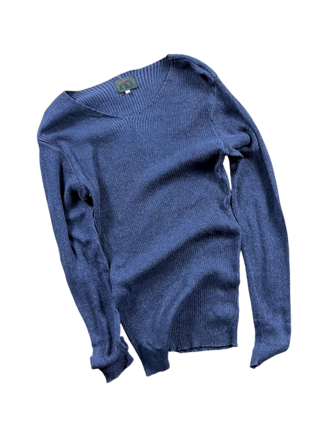 AAR BY YOJI YAMAMOTO 브이넥 블루컬러니트  상품이미지4