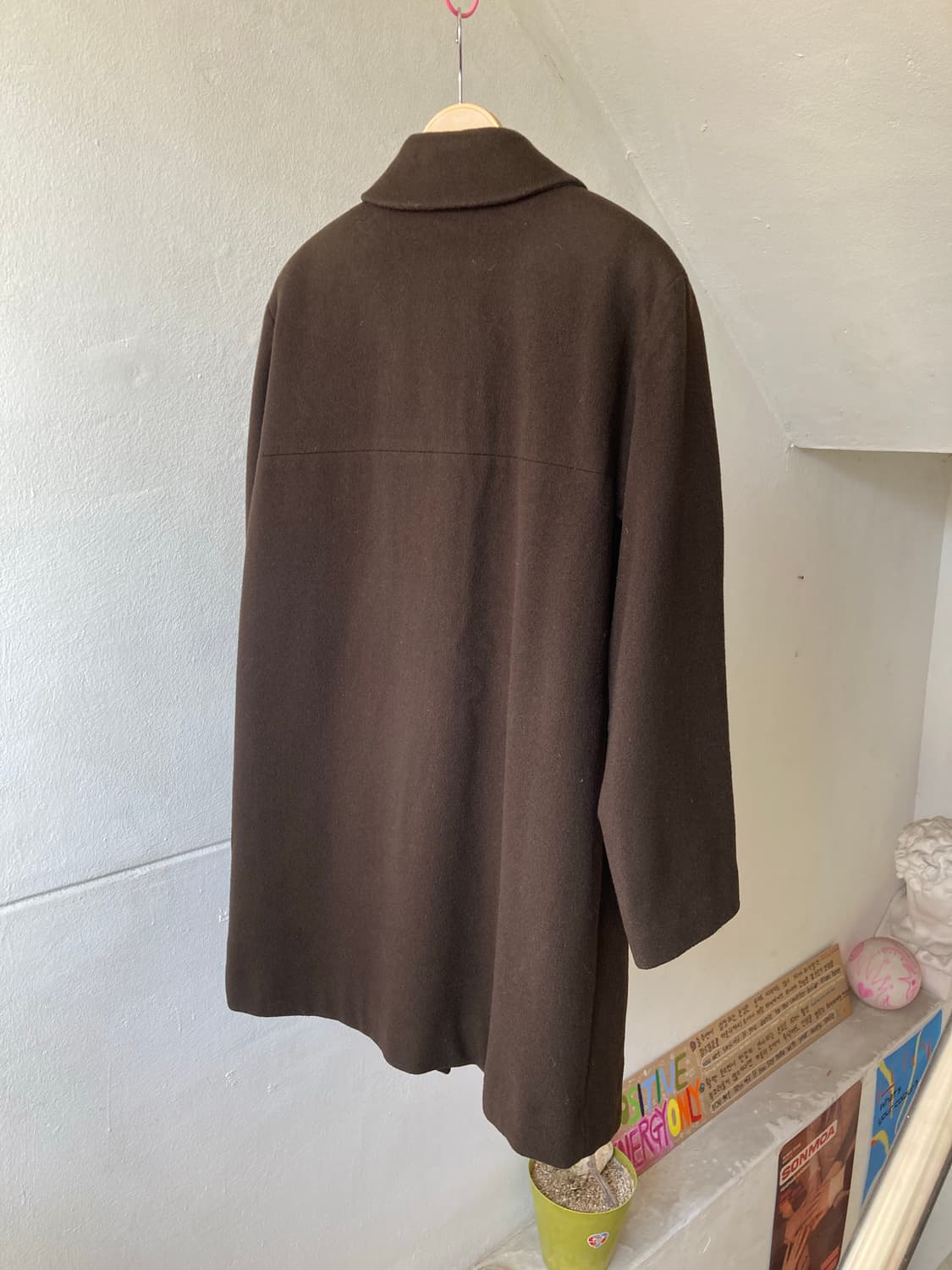 빈티지 모카 울 코트 상품이미지6