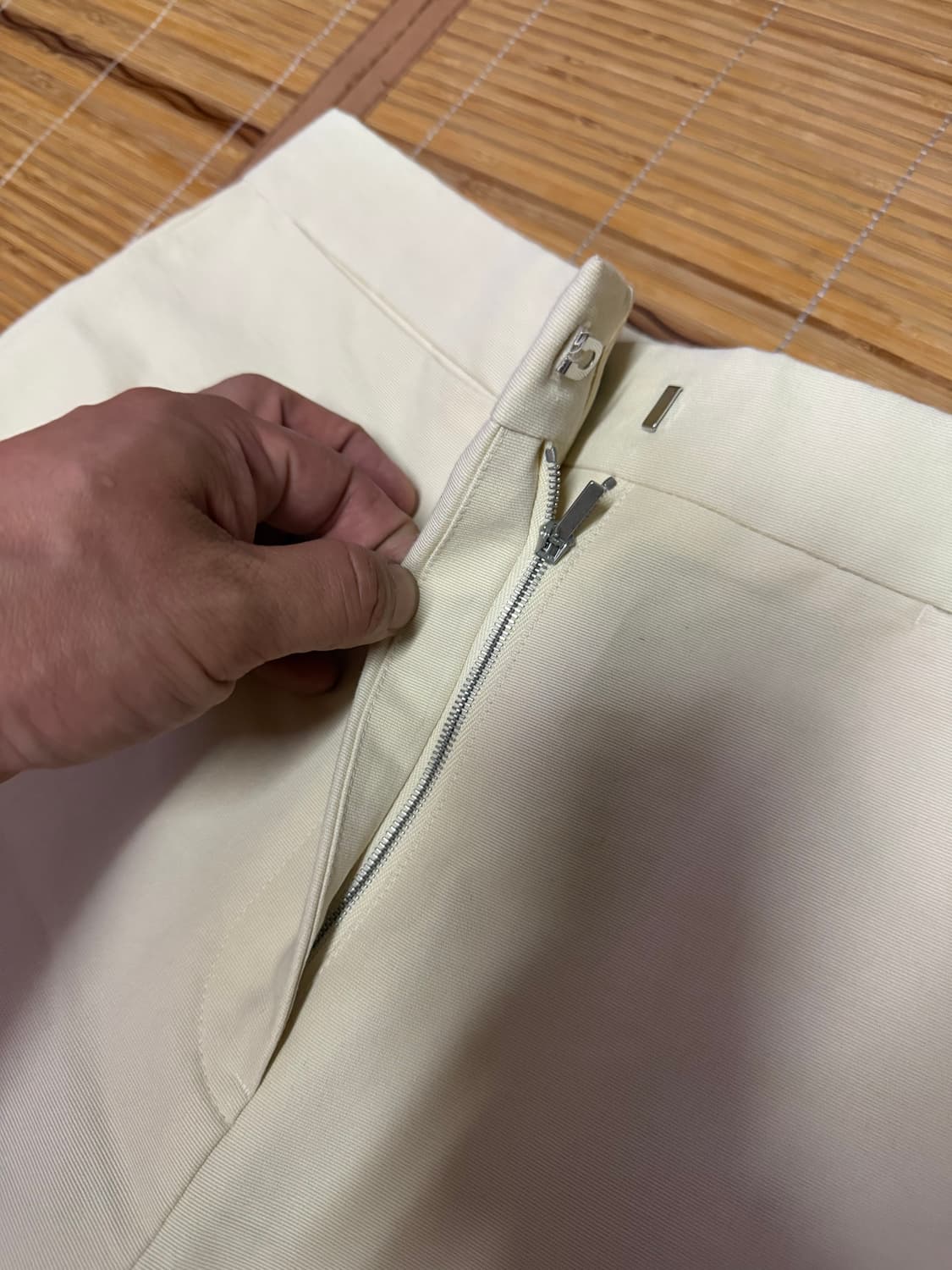 질샌더 여성 와이드 팬츠 아이보리 바지 36 상품이미지2