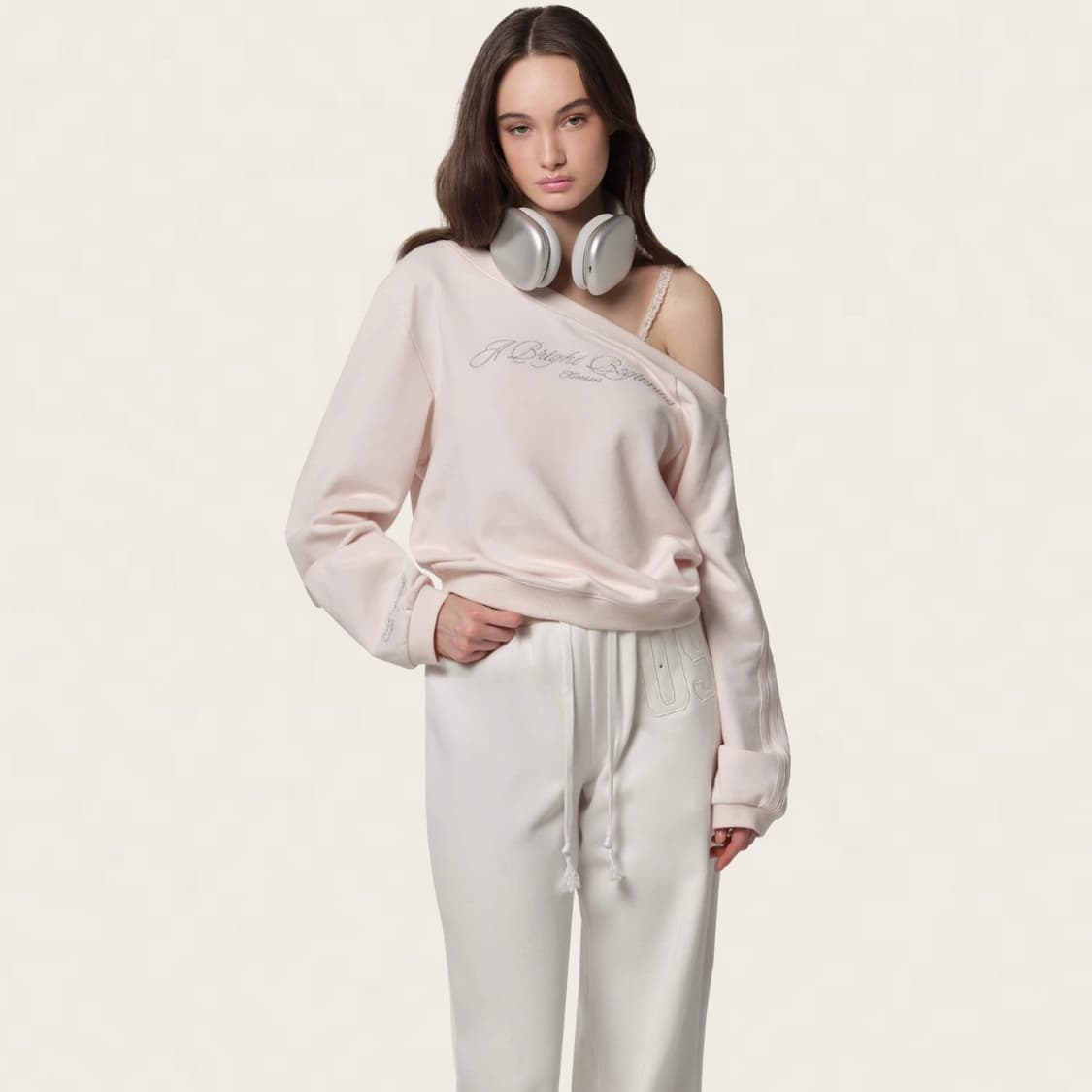 클리시어 오프숄더 탑 핑크 상품이미지2