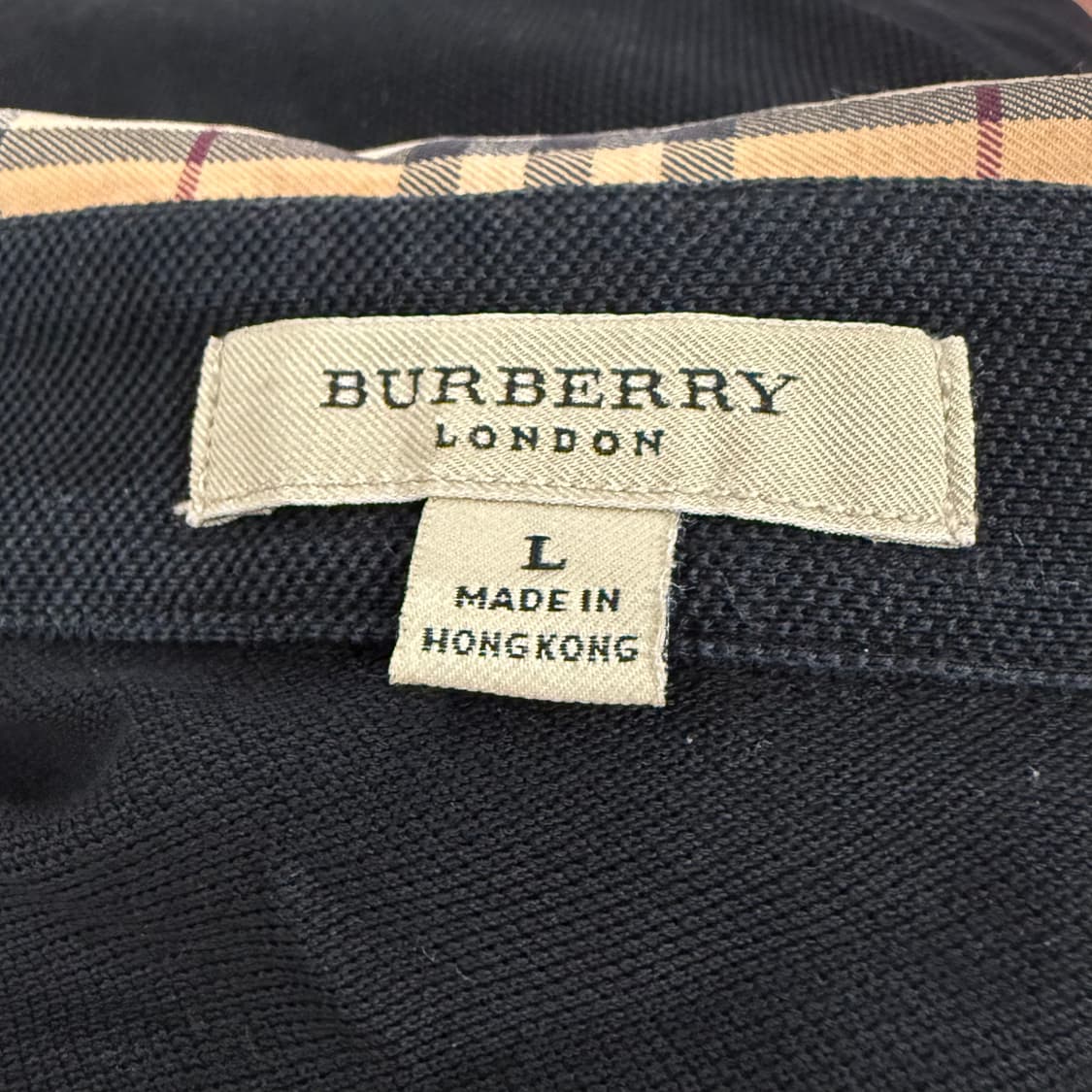 [정품/L] 버버리 노바체크 카라 셔츠 긴팔티 b19 상품이미지4