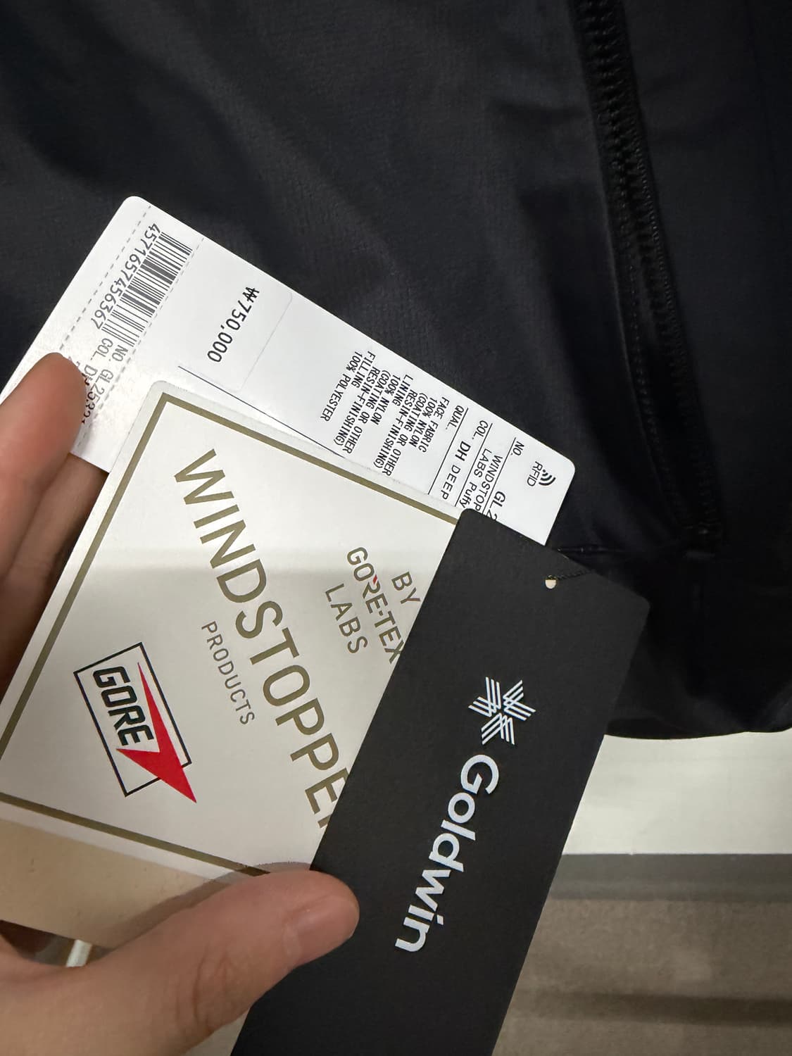 골드윈 윈드스토퍼 고어텍스 랩스 푸퍼자켓(새상품) 상품이미지2