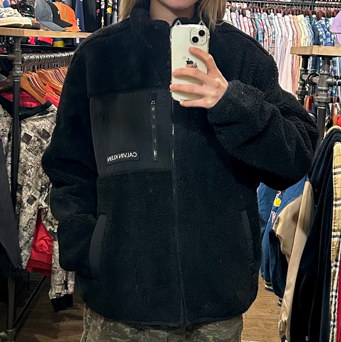 [HI] 캘빈클라인 양털 후리스 블랙 상품이미지2