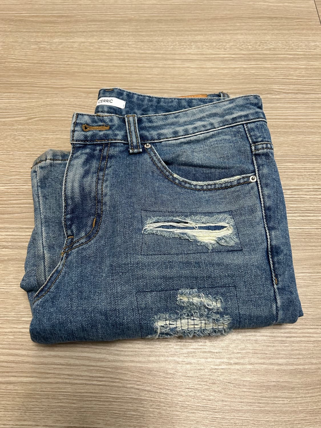 DESTROYED BOOT CUT JEANS / BLUE 상품이미지2