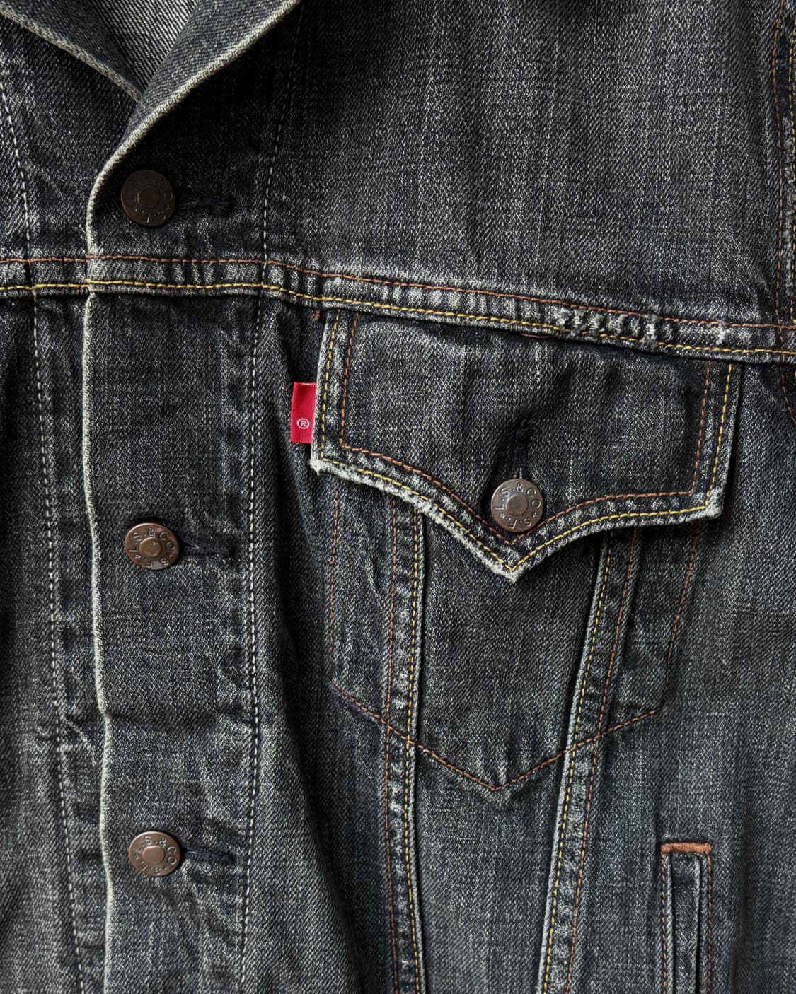 [M]리바이스 Levi's 00s 흑청 트러커 자켓 상품이미지8