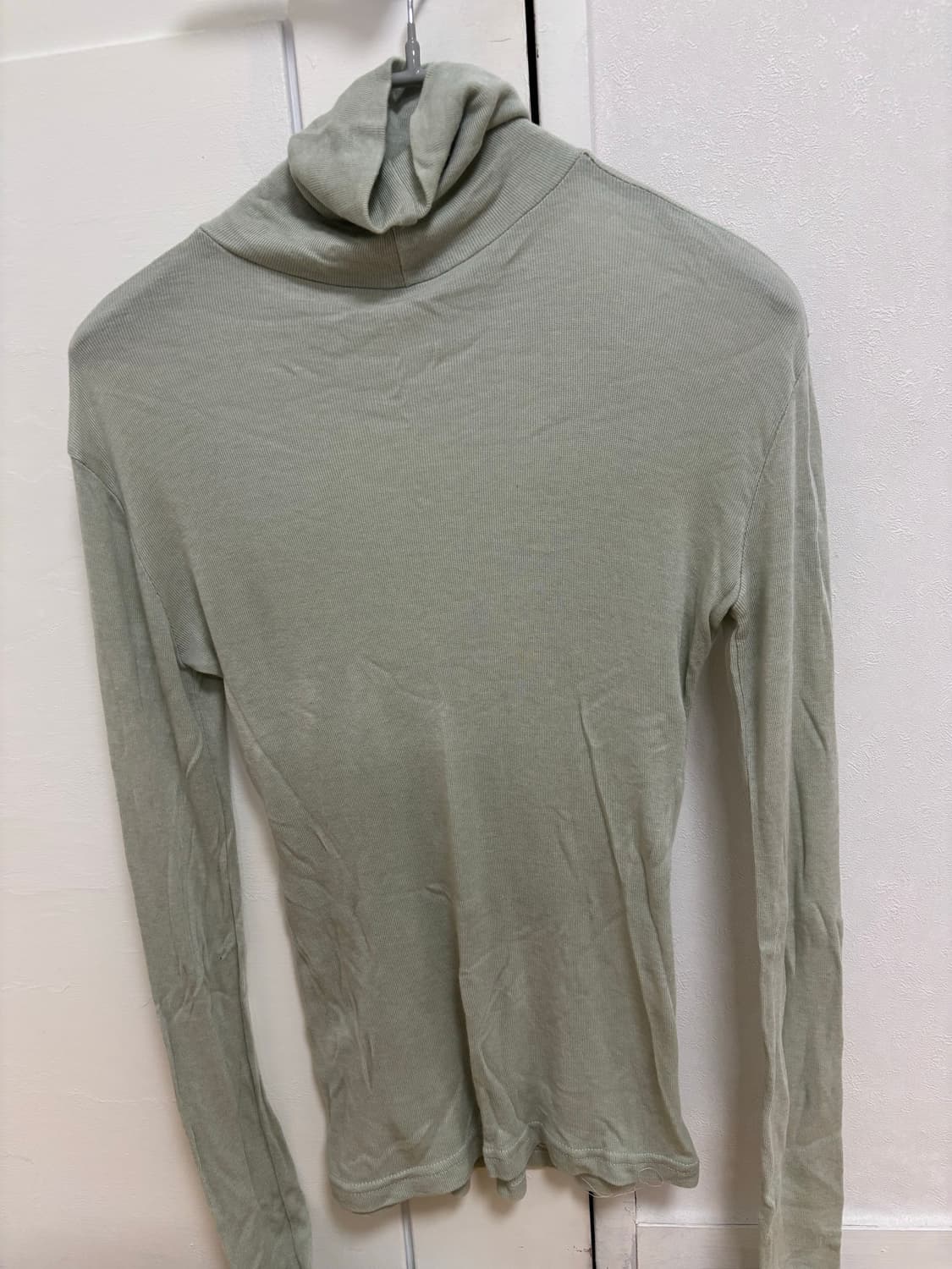 라룸 소프트 울 폴라 티셔츠 민트 상품이미지3