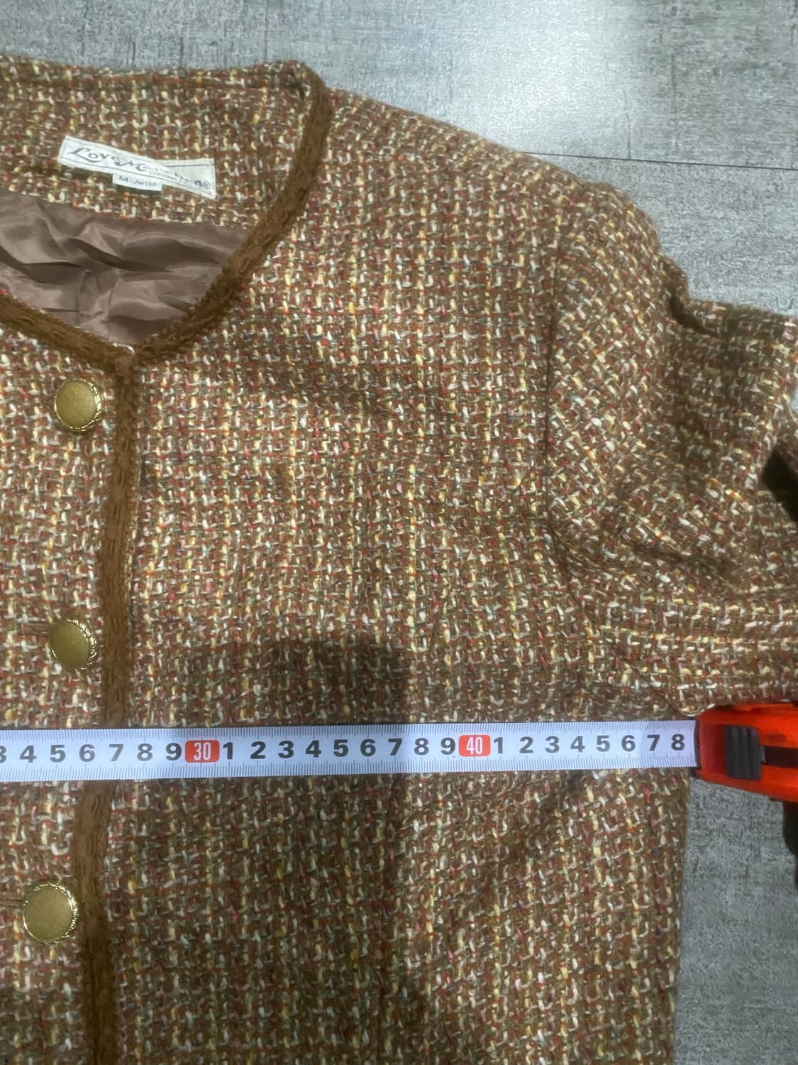 일본빈티지 Lovemarchen 오리엔탈보헤미안 복고풍대장 트위드자켓 상품이미지2