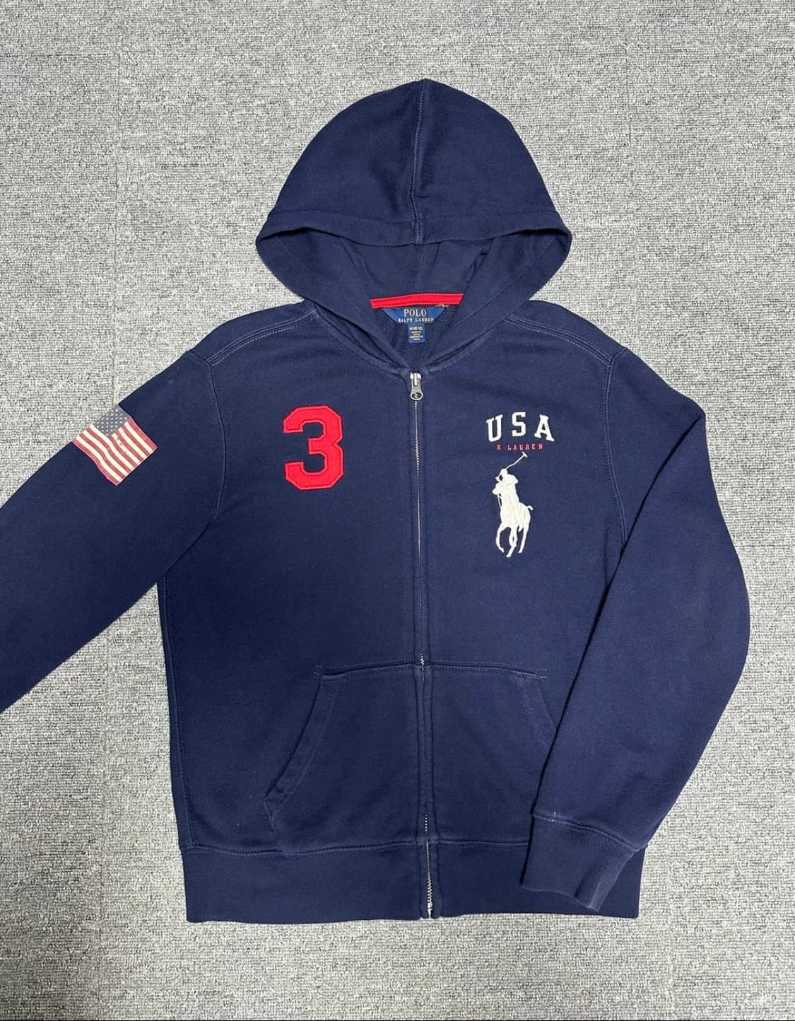 폴로 빅포니 성조기 후드집업 상품이미지1