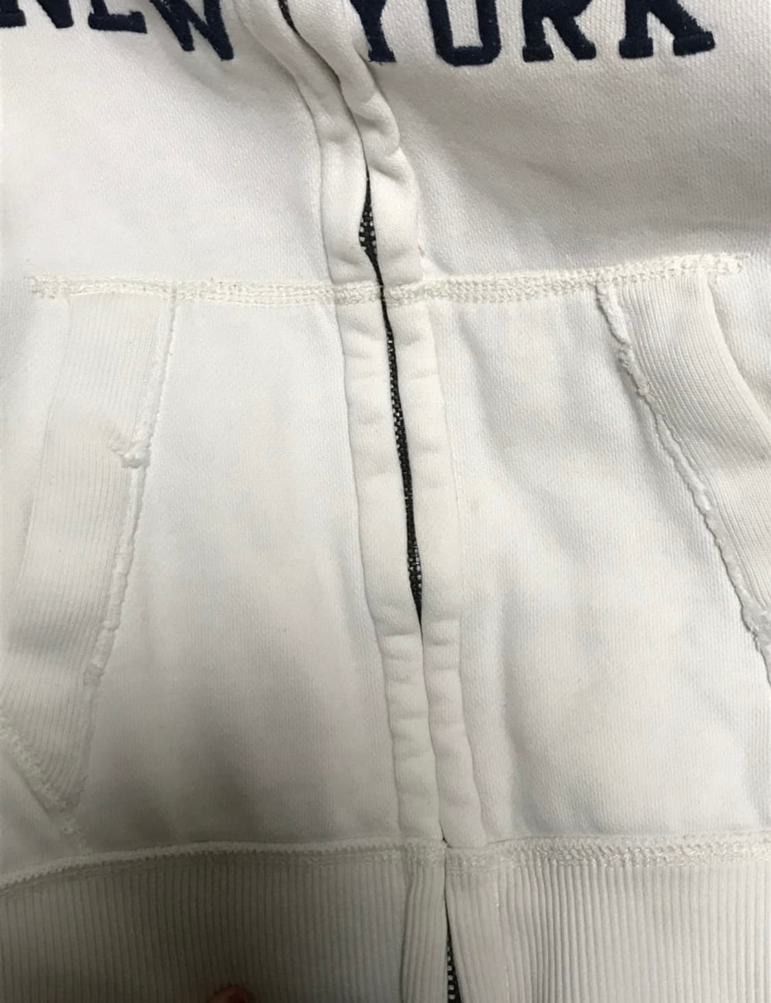 아베크롬비 화이트 아이보리 후드집업 상품이미지2