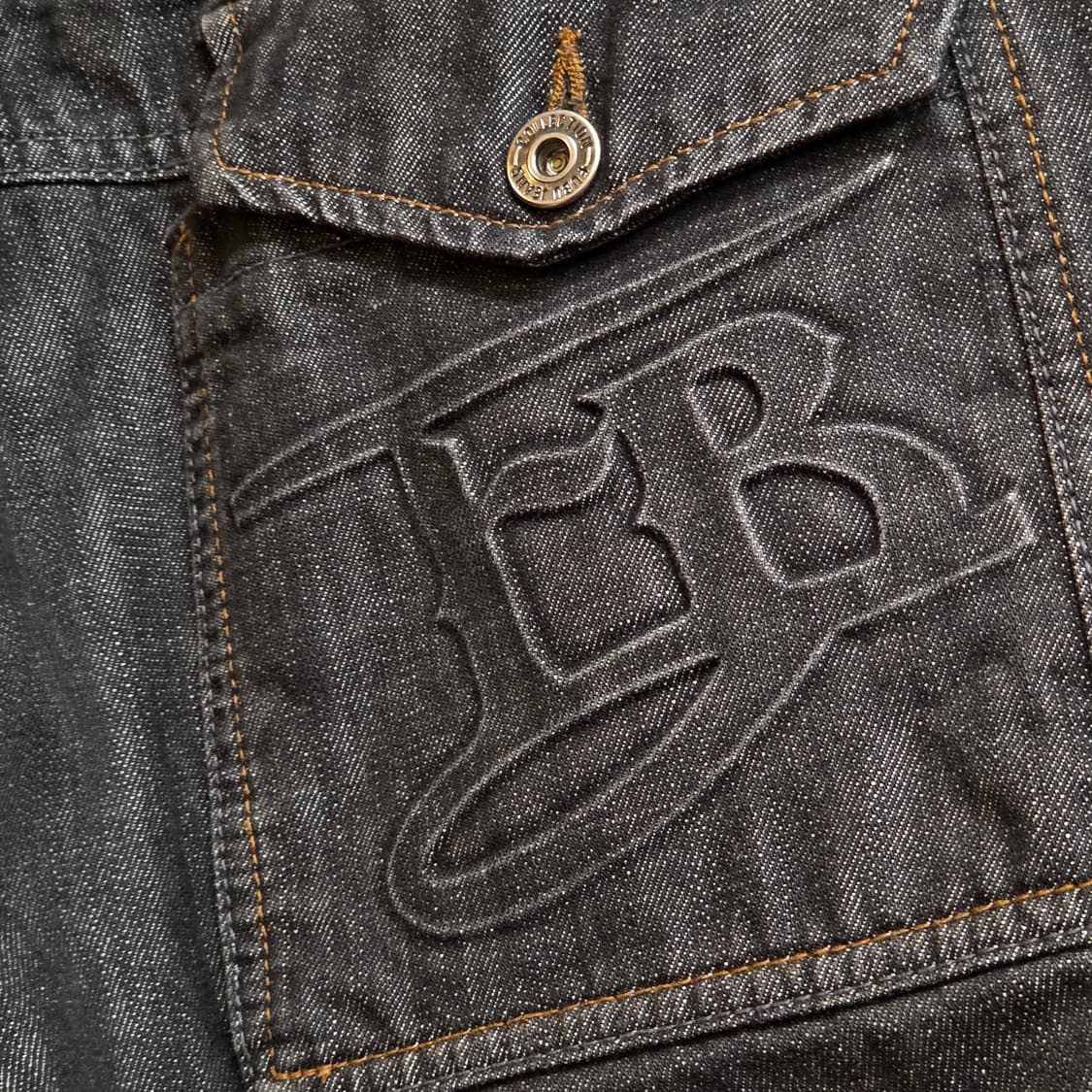 후부 포켓 포인트 그레이 와이드 데님 팬츠 상품이미지5