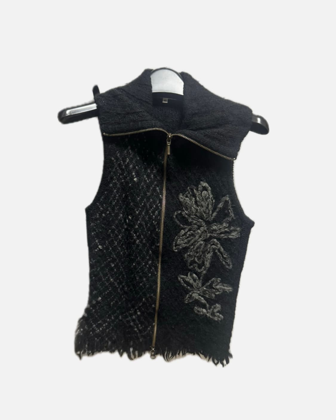 빈티지 꽃자수 니트조끼 상품이미지3