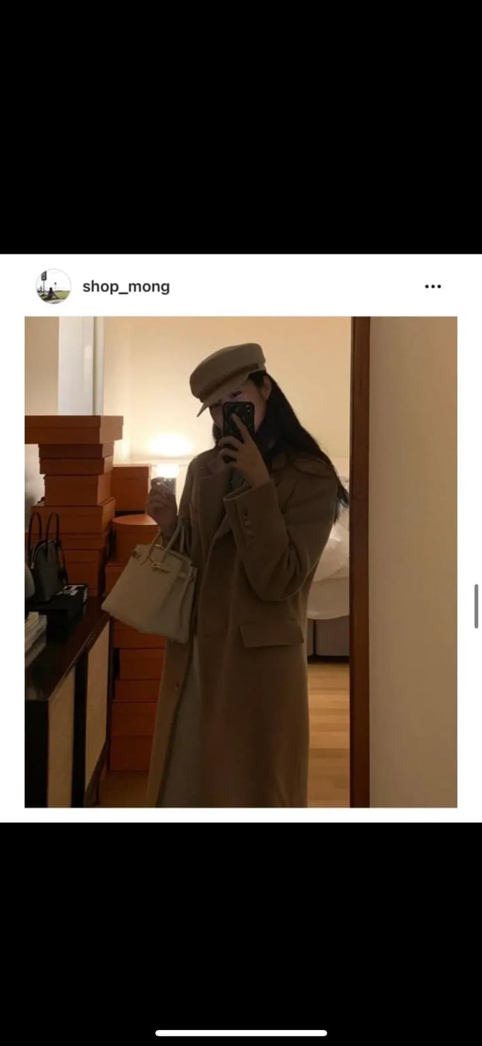 샵엠 클래식 캐시미어 코트 브라운 38 상품이미지5