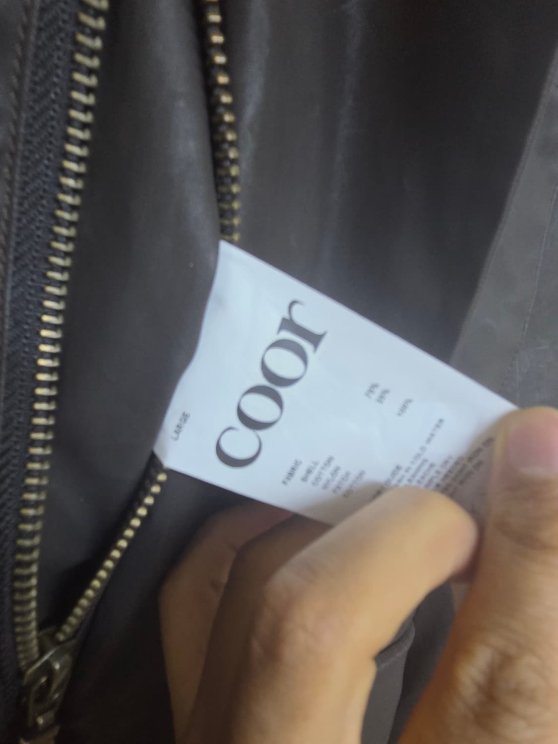 [Lsize] 쿠어 COOR 왁스드 코튼 헌팅 자켓 (다크브라운) 상품이미지7