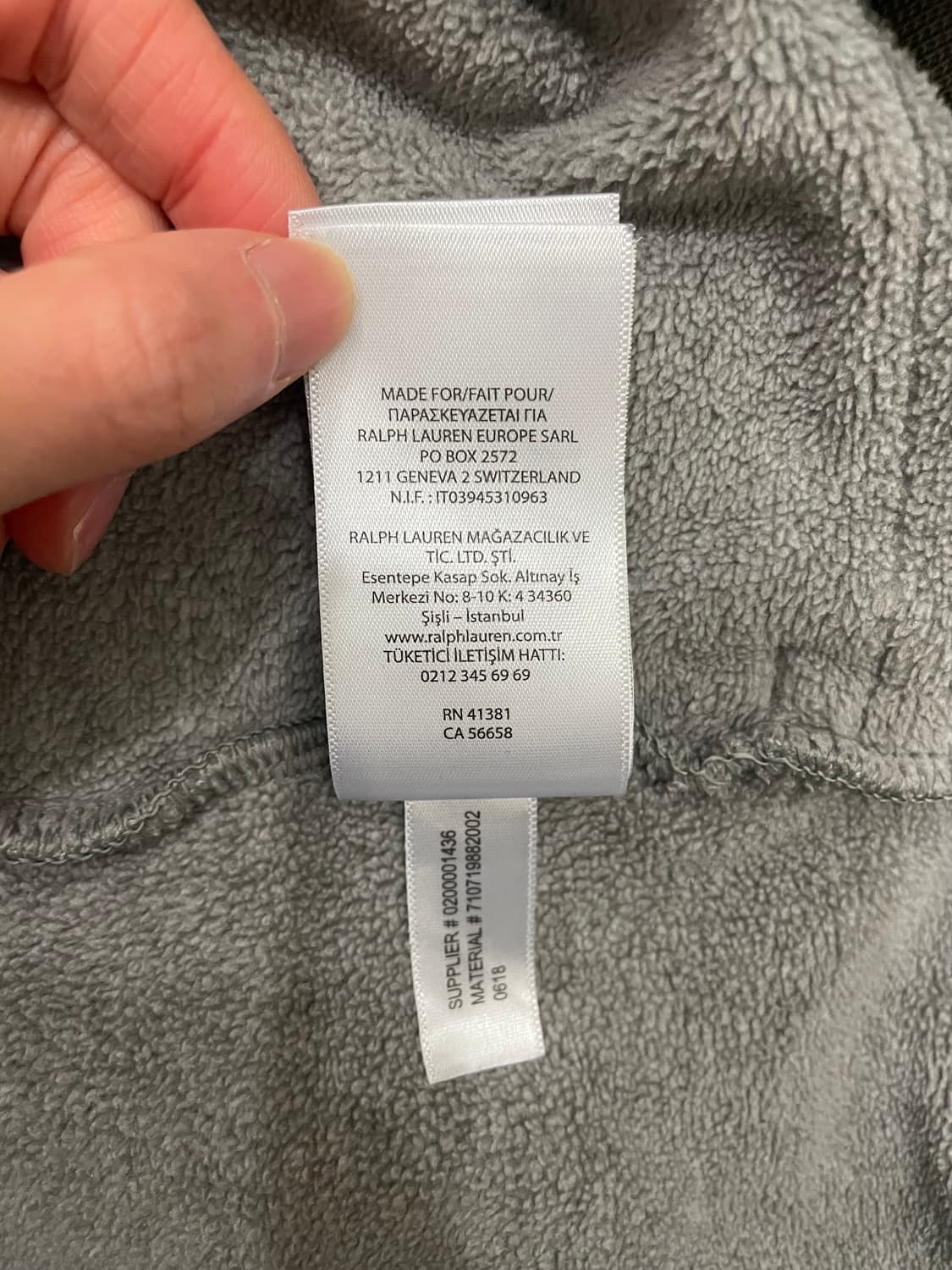 폴로 랄프로렌 빅로고 성조기 USA 로고 플리스 반집업 스웻셔츠 상품이미지9