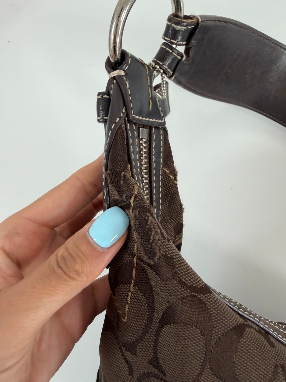 코치 시그니쳐 호보백 브라운 상품이미지4