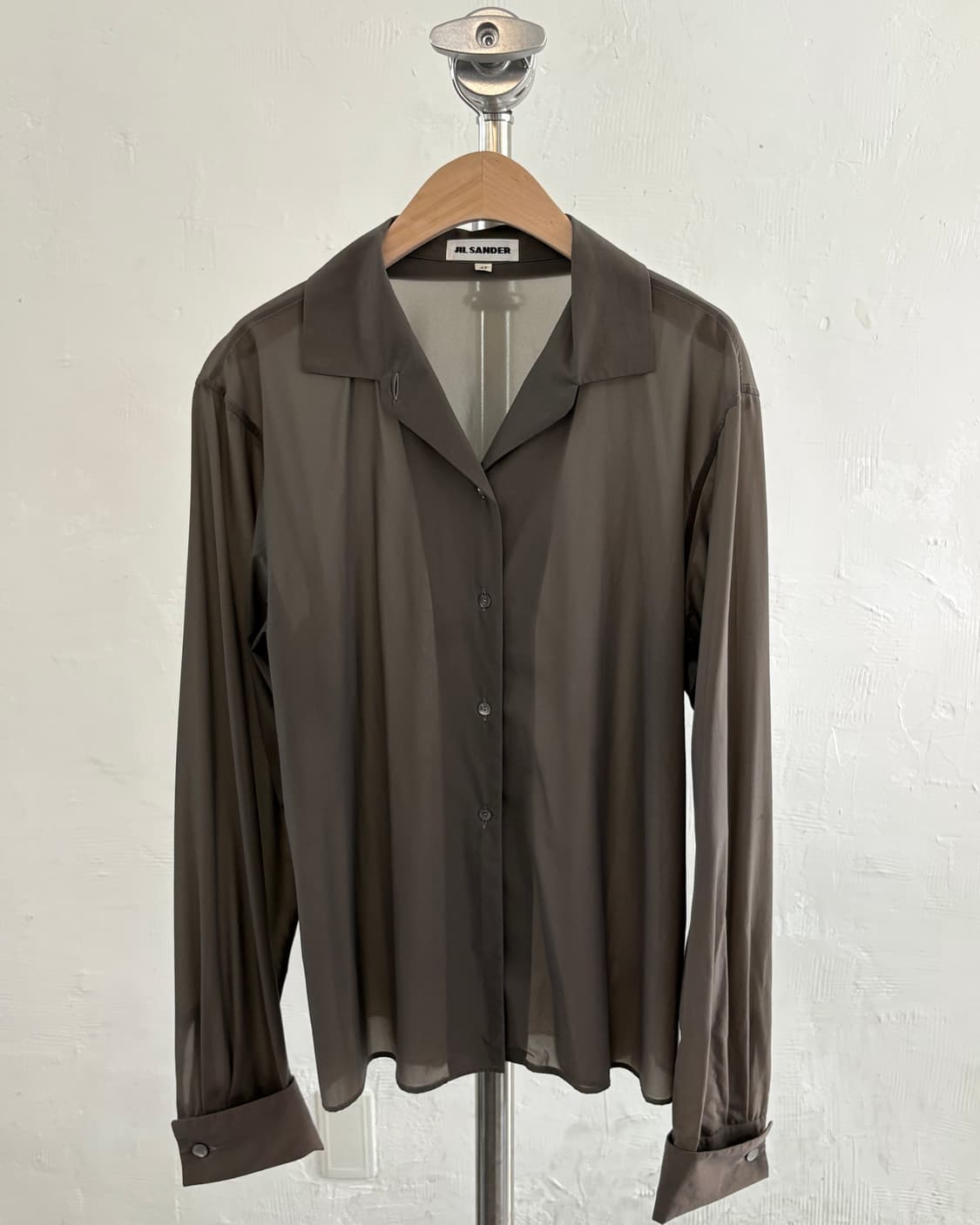 Jil Sander 질샌더 카키 실크 셔츠 상품이미지1