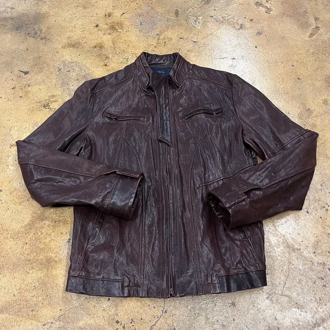 [정품/105] 지오지아 브라운 양가죽 자켓 b16 상품이미지2