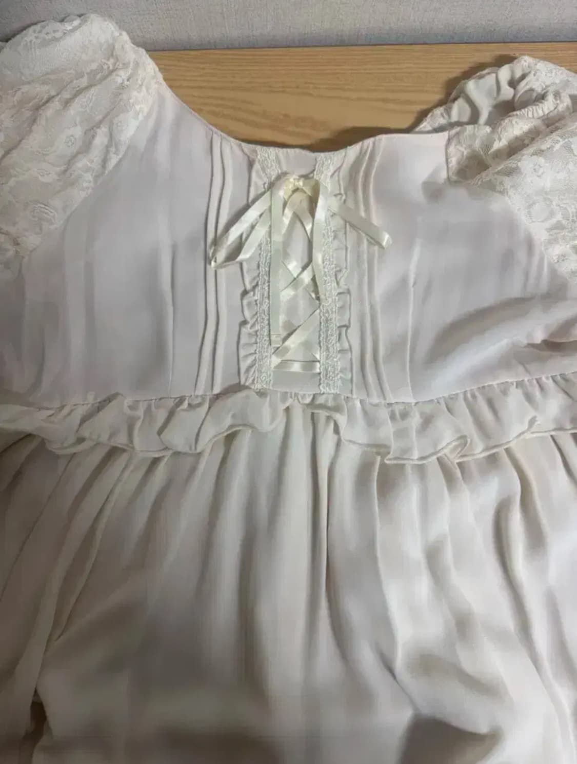 🌸 AXES Femme (엑시스팜) 레이스 퍼프 리본 원피스 🌸  상품이미지5