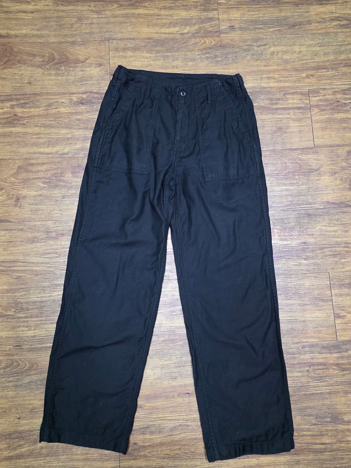 무탠다드 블랙 퍼티그팬츠  상품이미지1