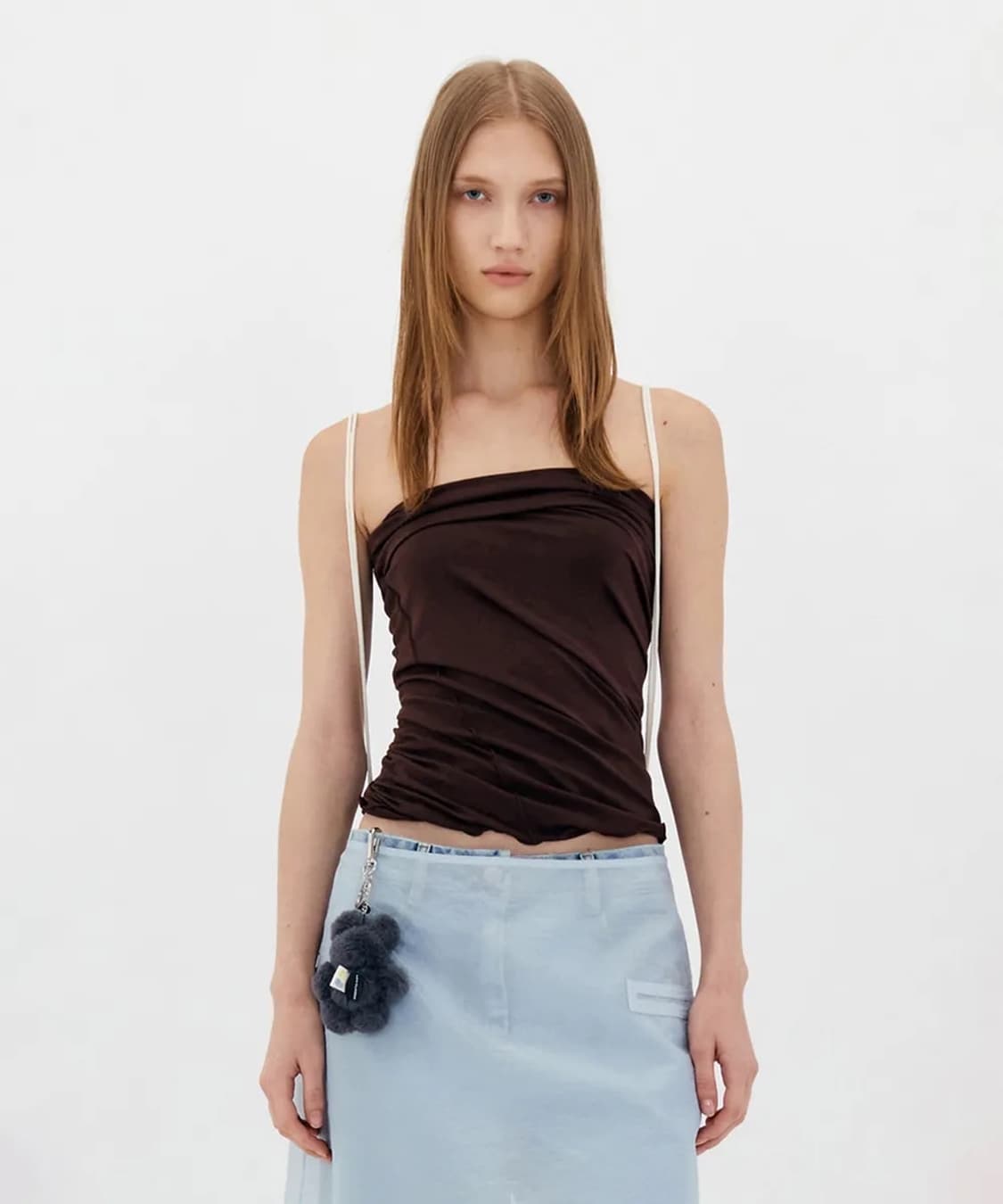 Twist Tube Top (Brown) 상품이미지4