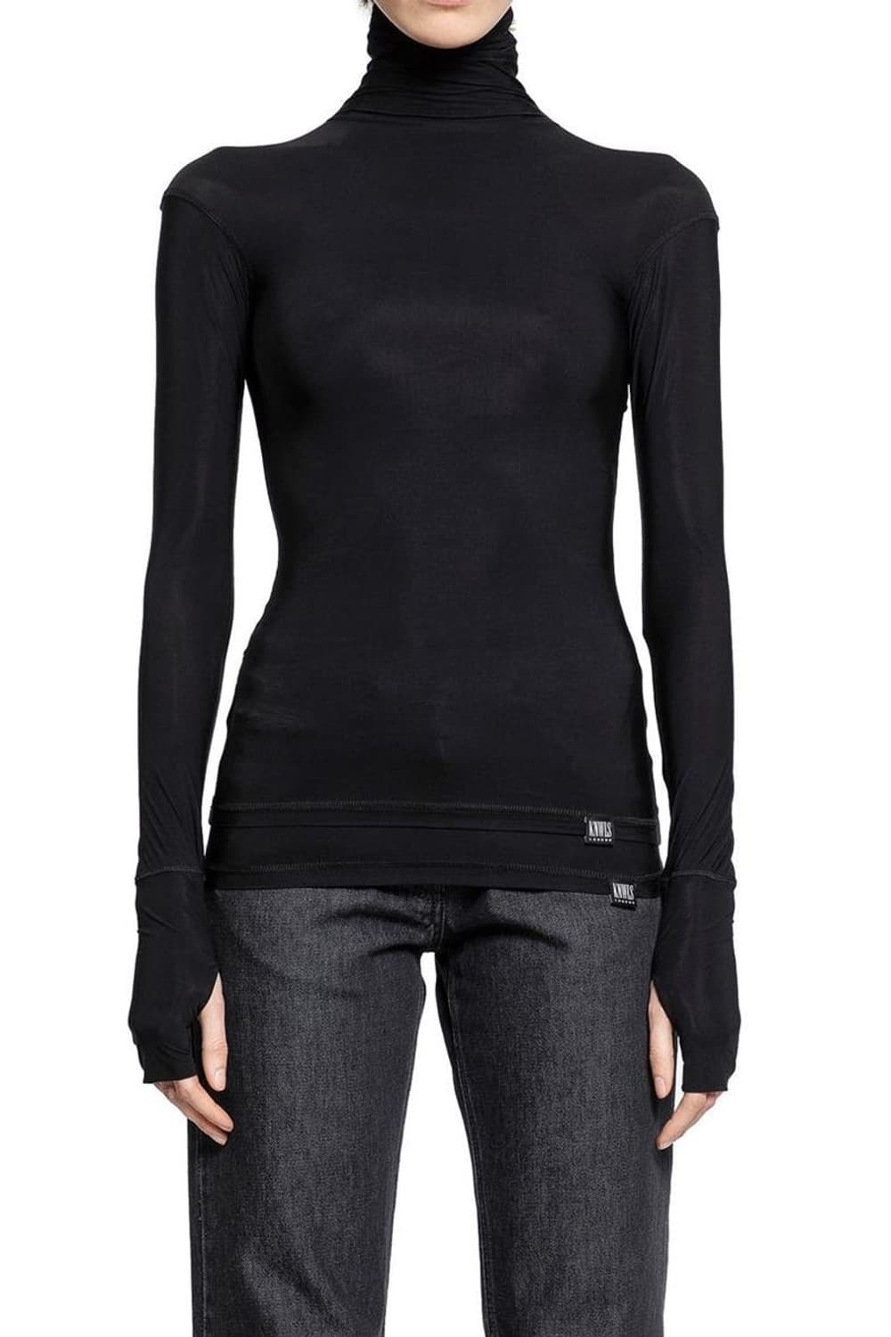 [XS]노울스 24fw 레이어드 폴라 티/블랙 상품이미지2