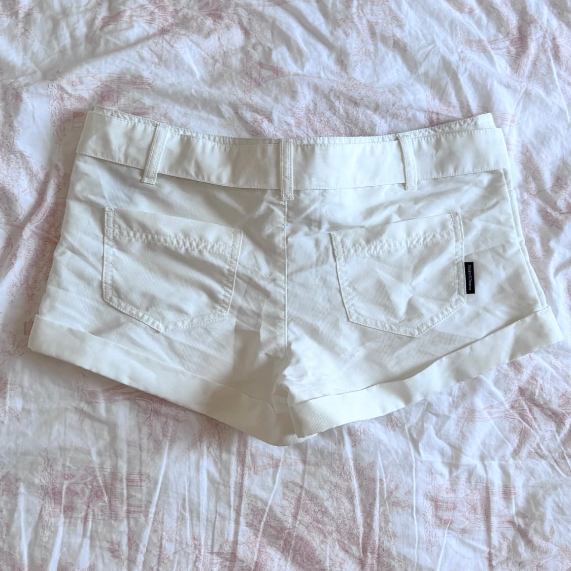 화이트 리본 롤업 비치 팬츠 일브 빈티지 갸루 히메 로걀 핀터 세실맥비 상품이미지2