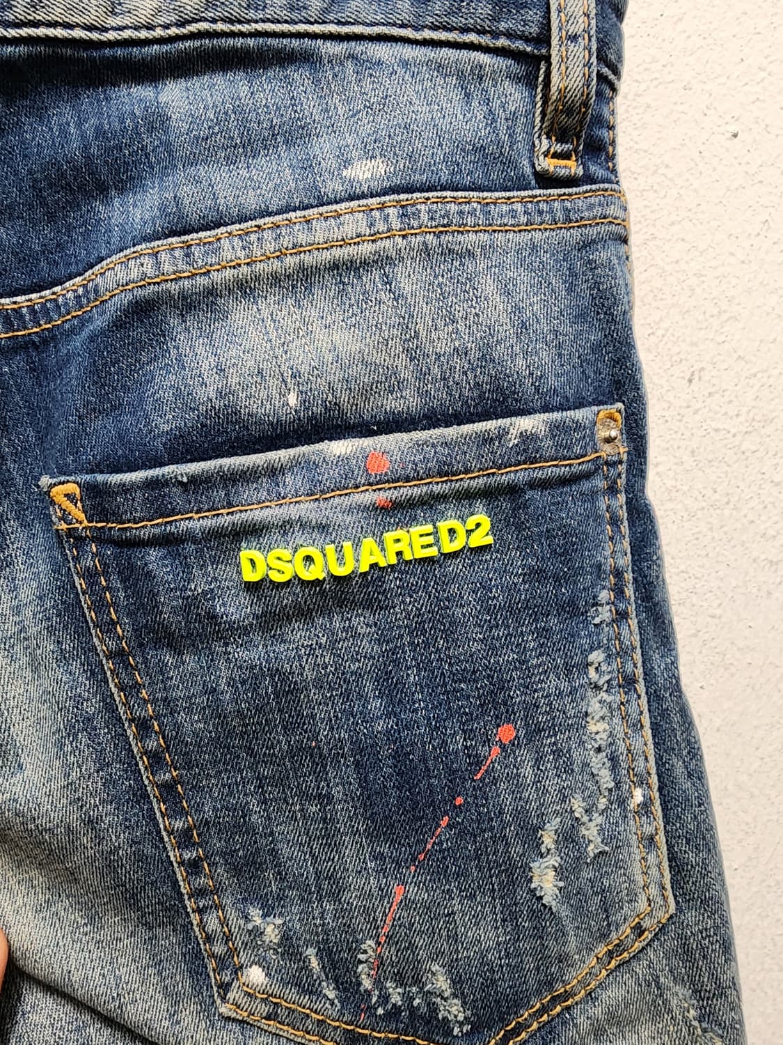 디스퀘어드2 형광 스틸로고 로고 데님 상품이미지2