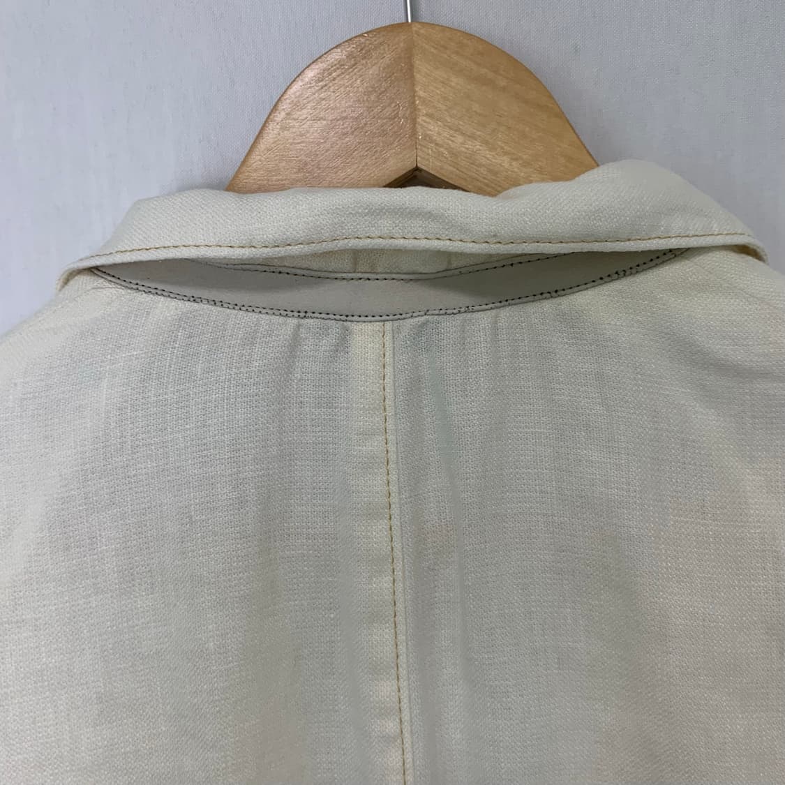 랑방 콜렉션 빈티지 린넨 루즈핏 버튼 남성 자켓 남녀공용 아이보리 상품이미지9