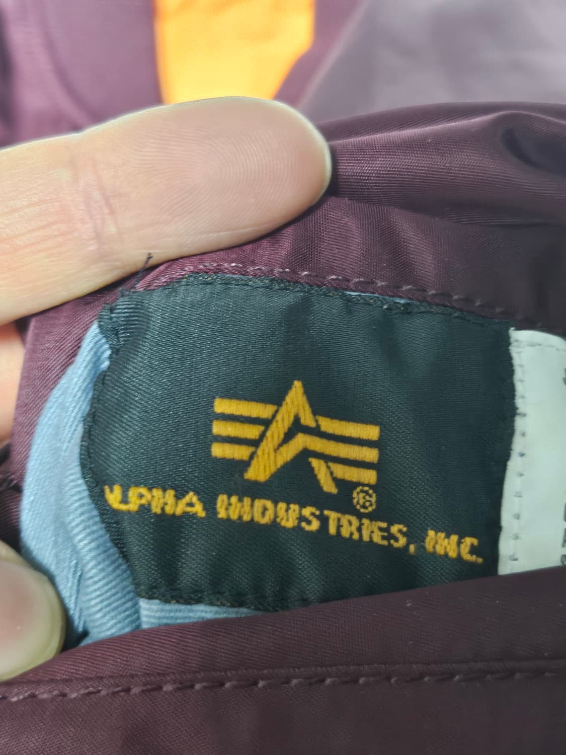 알파인더스트리 리버시블 MA-1 항공점퍼 봄버 자켓 다크체리 버건디 M 상품이미지4