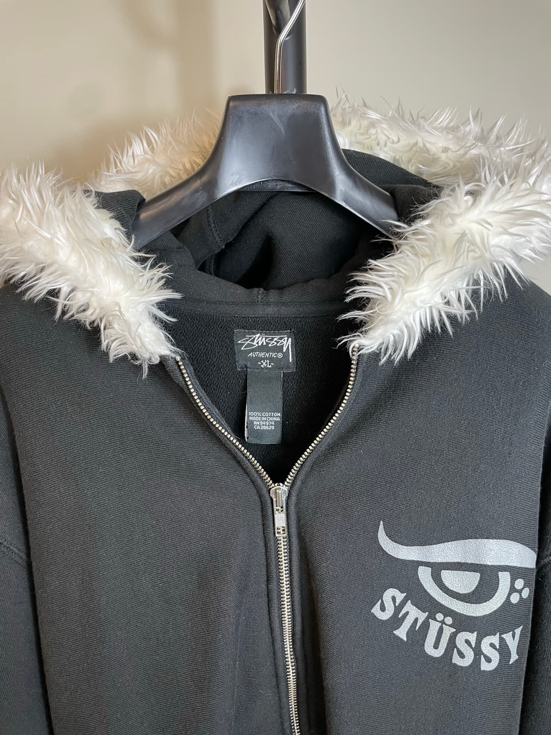 00’s 스투시 퍼 후드집업 상품이미지3