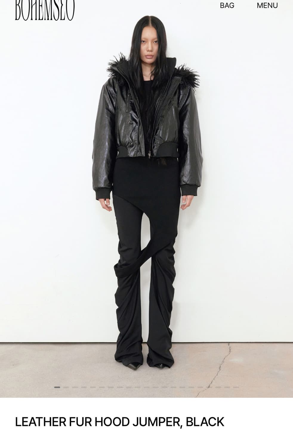 구해요)))))) 보헤미안서울 레더퍼후드점퍼 상품이미지1