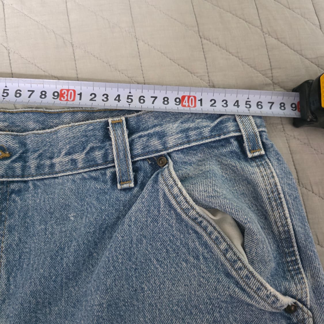 [38X34] 00s 빈티지 칼하트 더블니 B73 DST 데님팬츠 B-8 상품이미지10