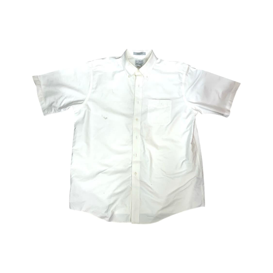 엘엘빈 화이트 솔리드 오버핏 반팔 셔츠   상품이미지4