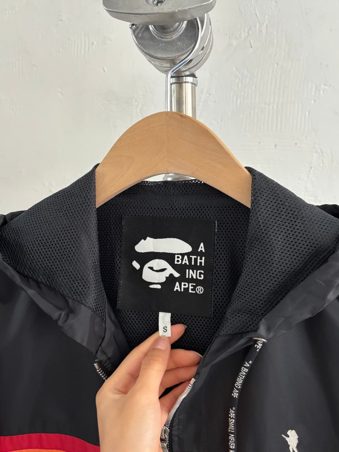 Bape 베이프 90s 레인보우 스트라이프 나일혼 후드 자켓 상품이미지3
