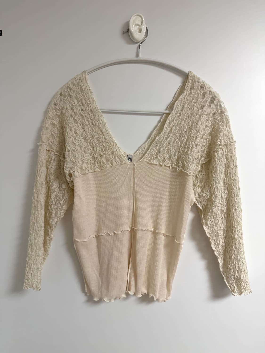 베이스레인지 Nehru 긴팔 티셔츠/Undyed/S 상품이미지8