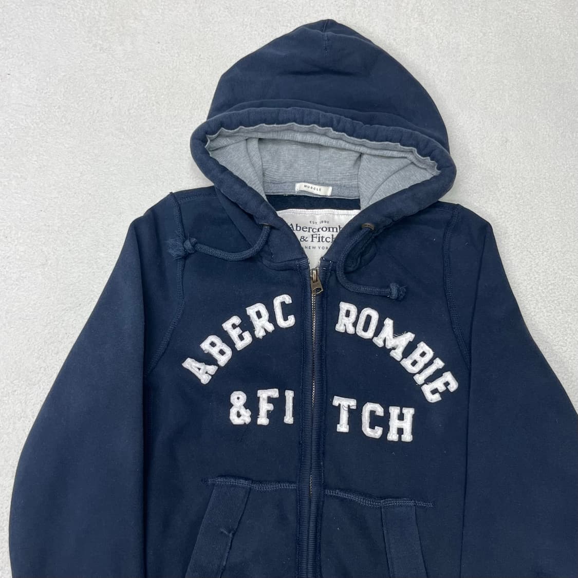 Abercrombie navy hood zip-up 상품이미지5