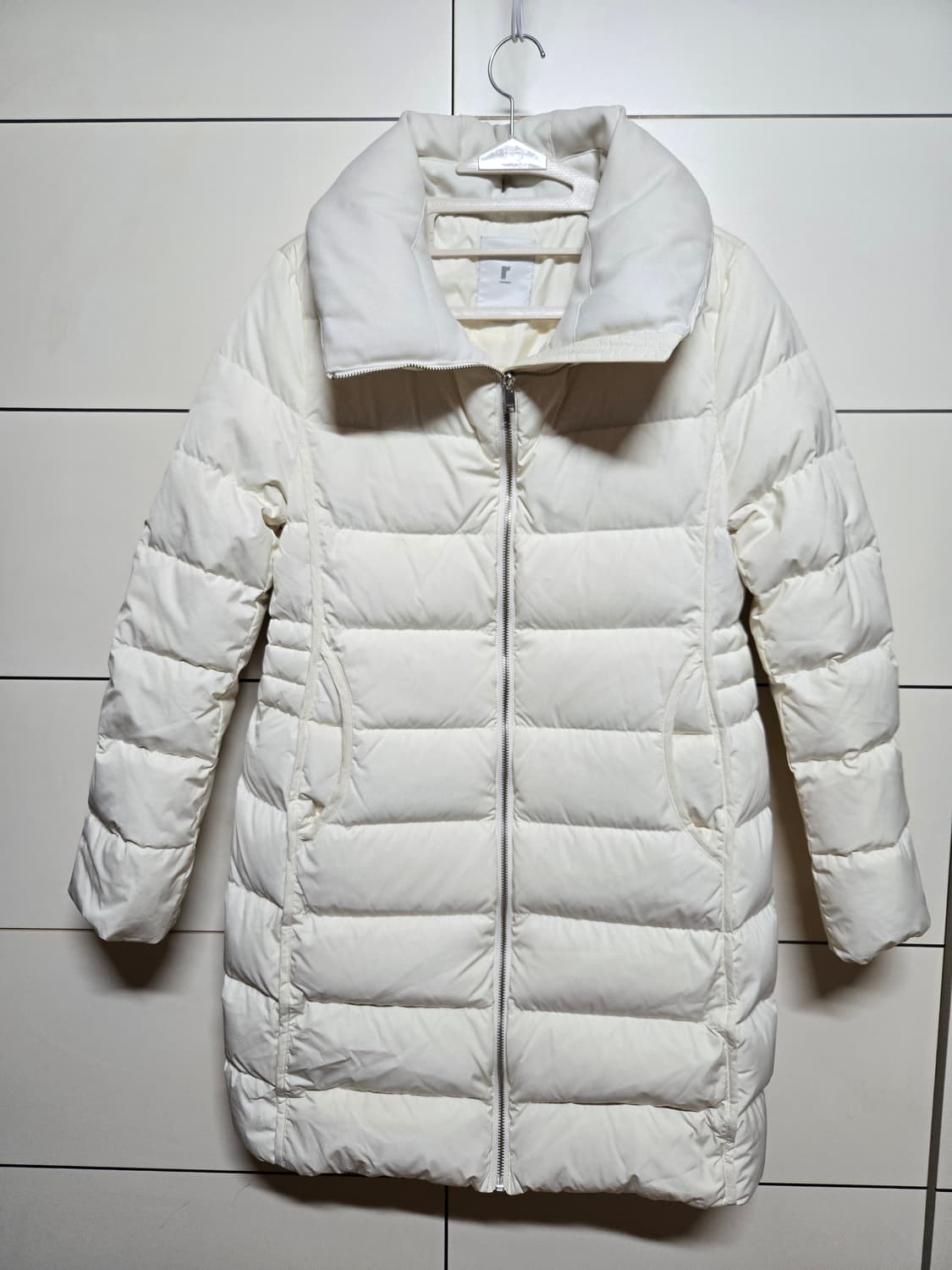 renoma(레노마)여성 아이보리 덕다운 롱 패딩 상품이미지1