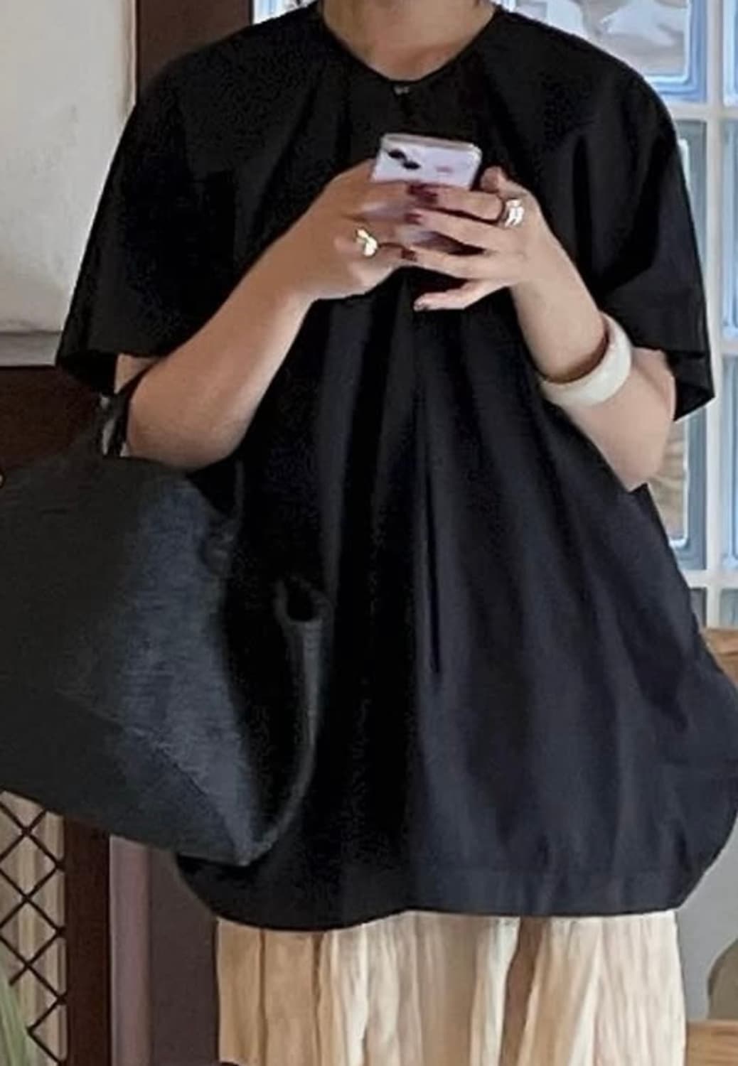 르메르 여성 파라슈트 블라우스 (38size, black) 상품이미지3