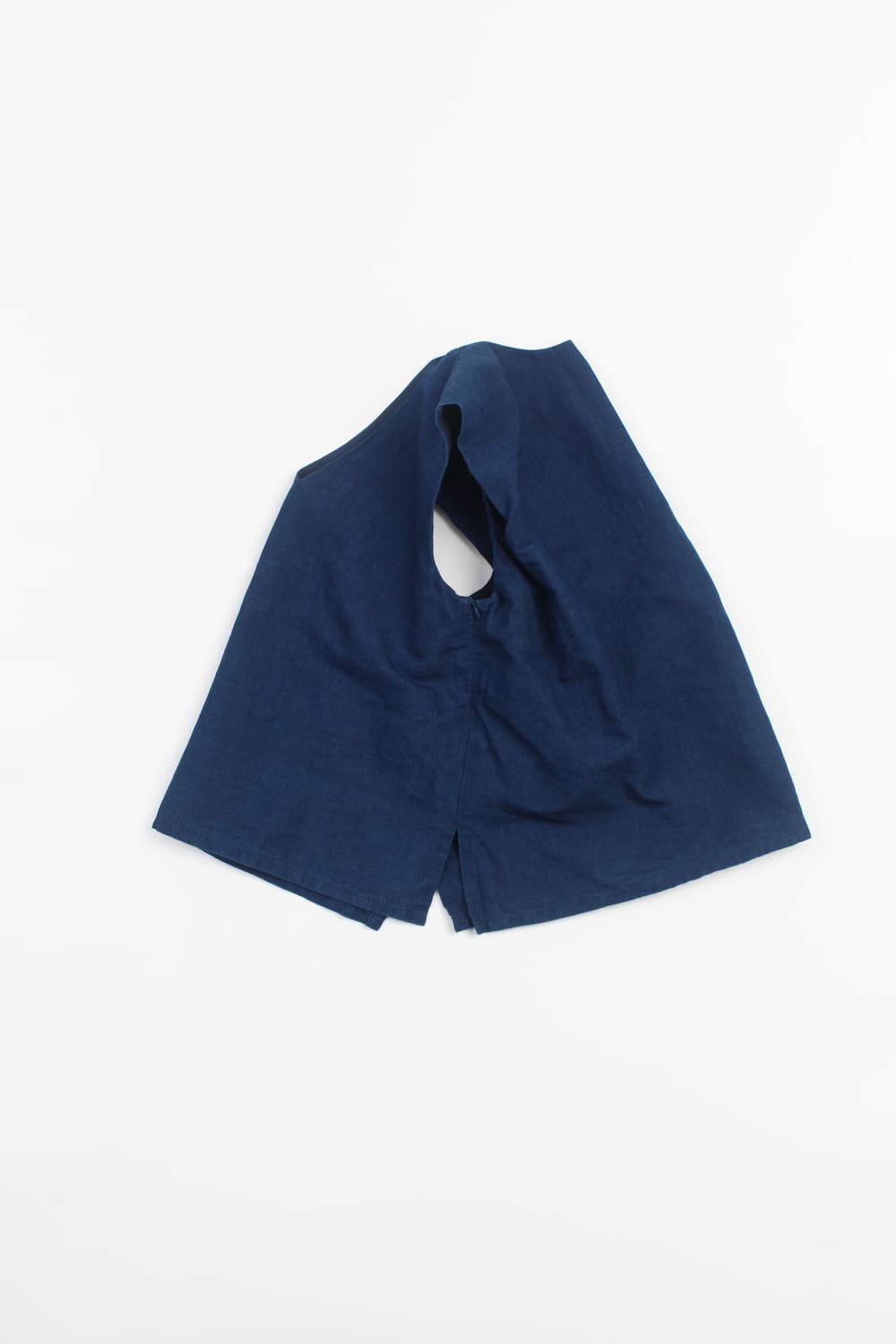 KBF  Indigo Linen Short Vest 상품이미지8