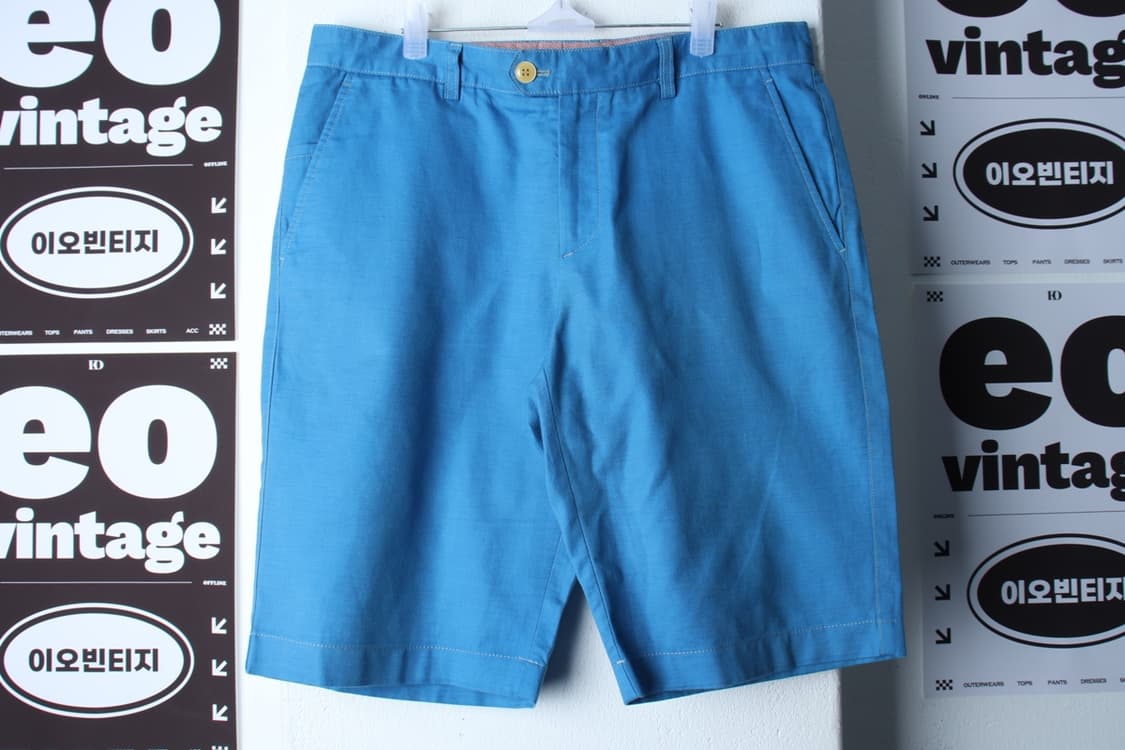 (XL) 커스텀멜로우 반바지 팬츠 블루 린넨 마 아메카지-P1P10359 상품이미지2