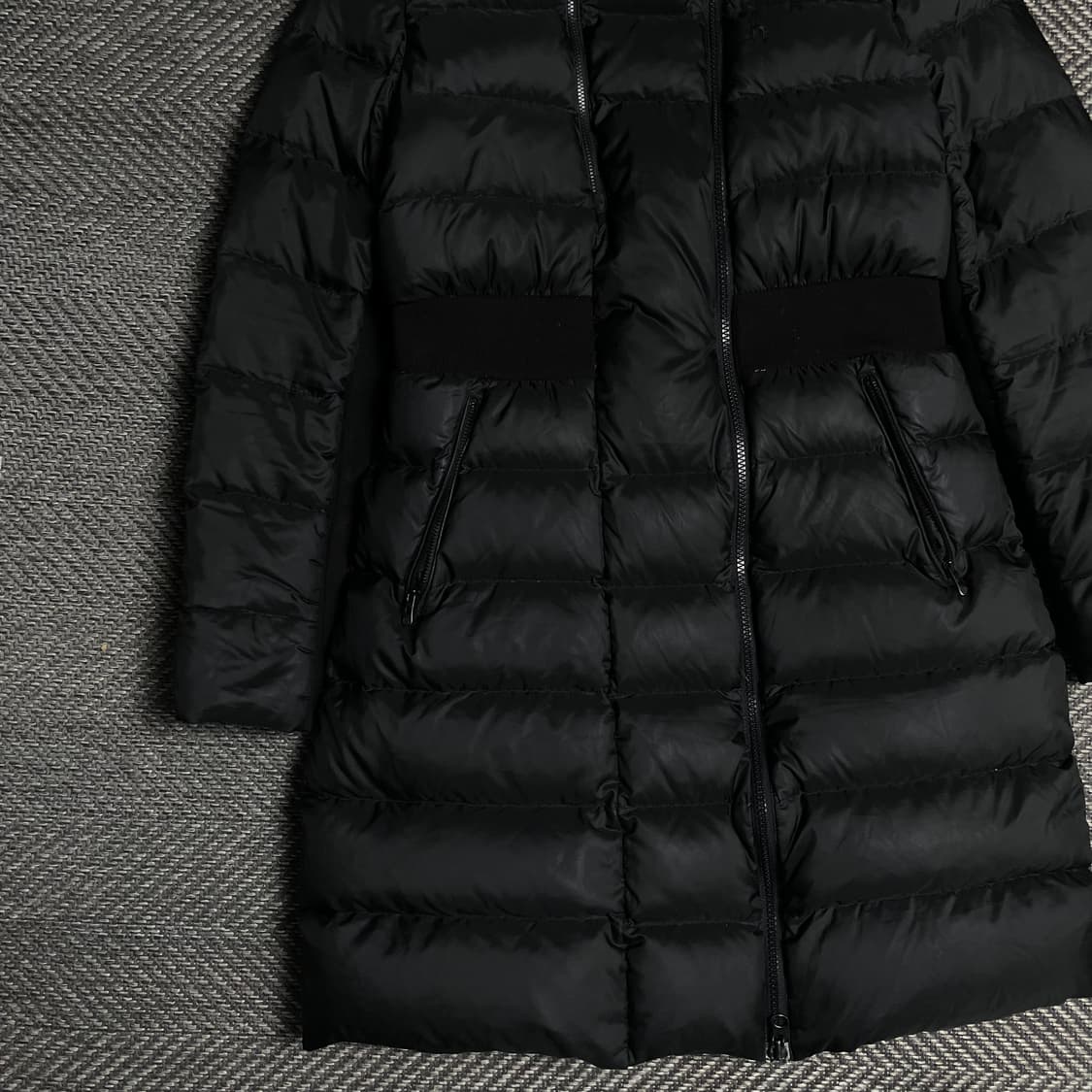 Hazzys 우먼스 더블지퍼 푸퍼 밴딩 디테일 롱 패딩 점퍼o 5361 상품이미지3