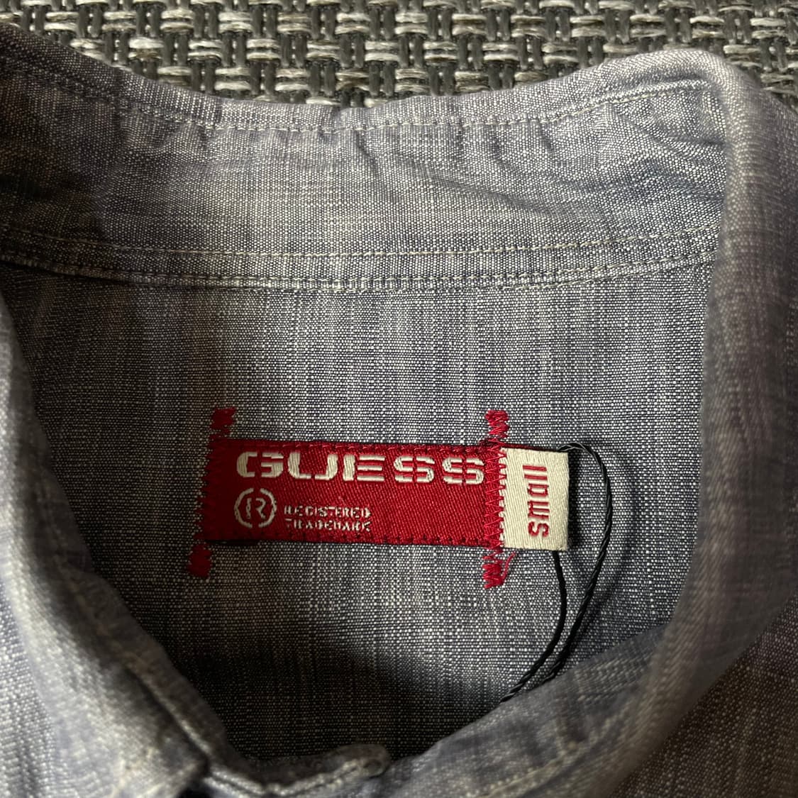 게스 그레이 투포켓 데님 셔츠 S 상품이미지4