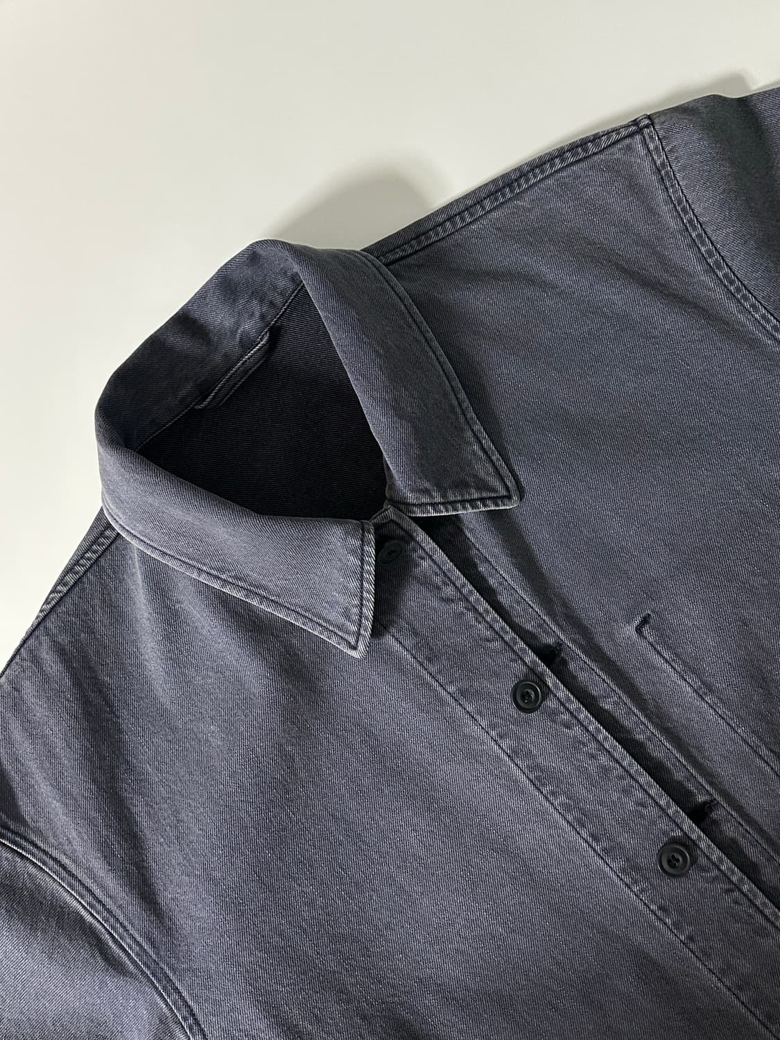 유니클로 U 오버사이즈컬러데님재킷 07 그레이 상품이미지3