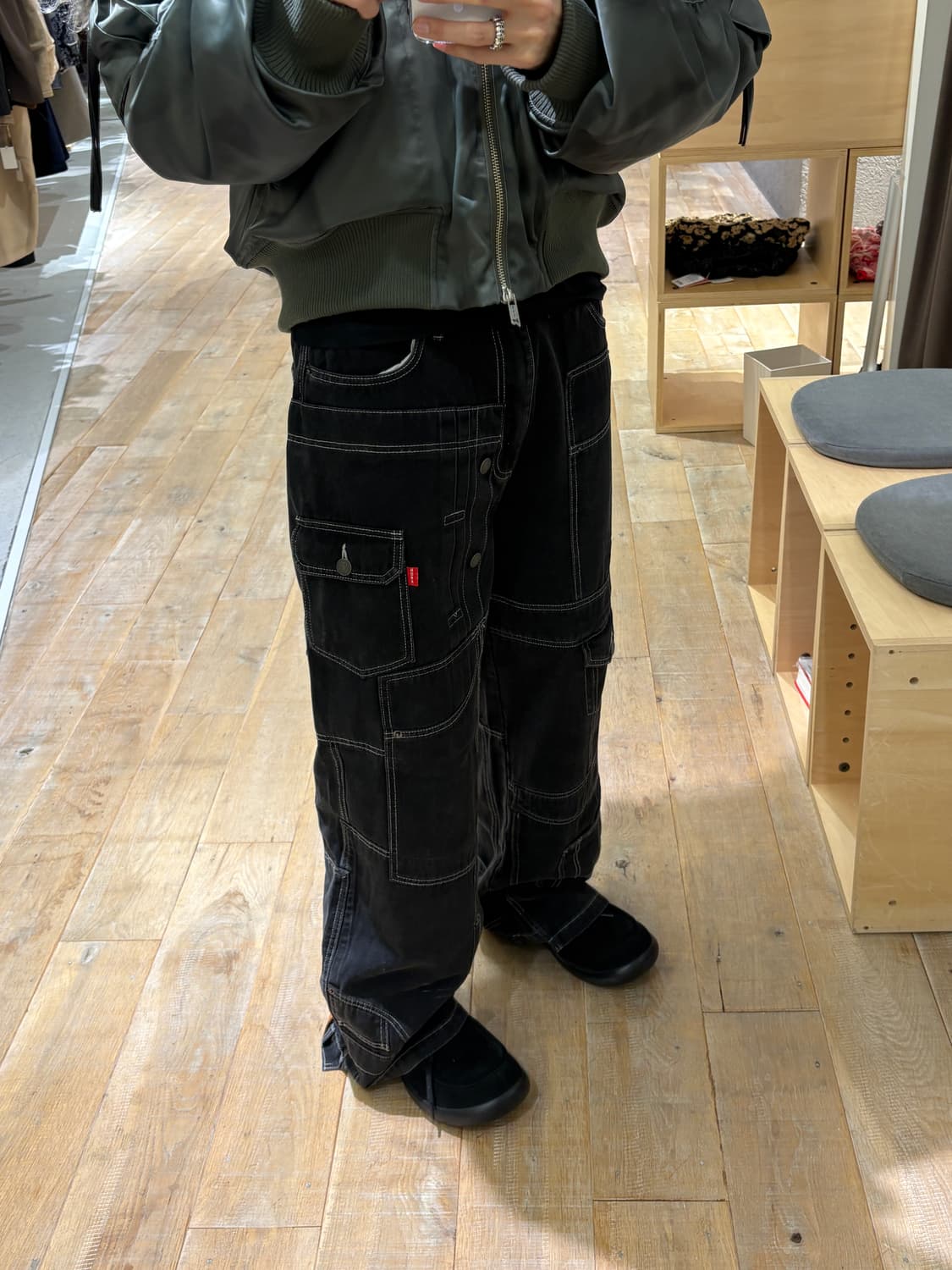 CLUSTERS DENIM PANTS -BLACK- 상품이미지3